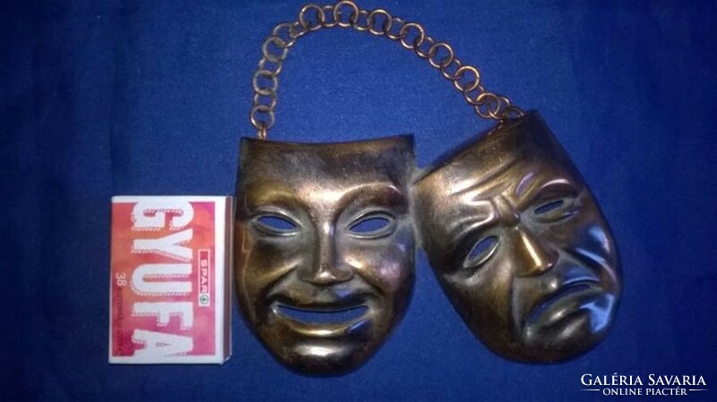 Red copper mask, mask - wall decoration