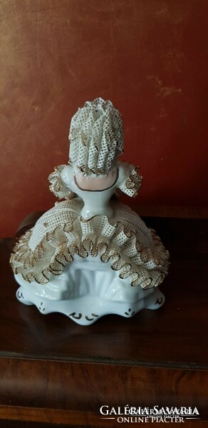Porcelain lace ornate bride statue figurine nipple