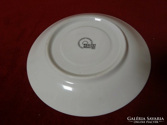 Chinese porcelain teacup coaster, green border. Jokai.