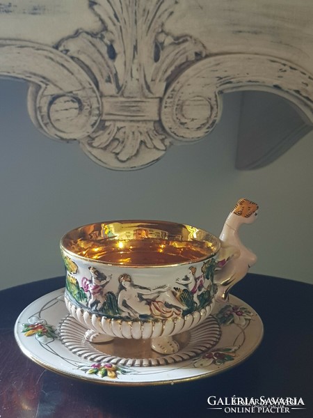 Capodimonte tea cup and saucer