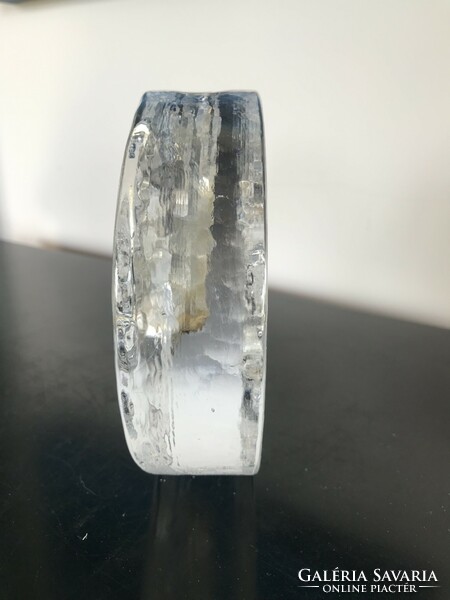 Scandinavian single strand glass vase, thick disc ii. (M108)