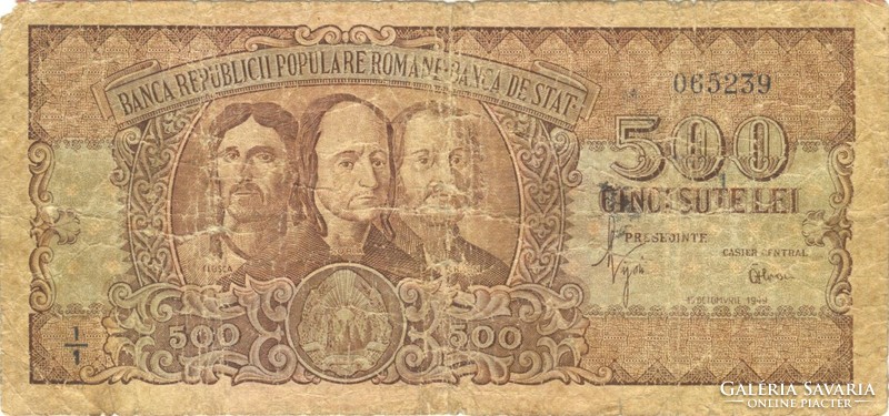 500 lei 1949 Románia Ritka