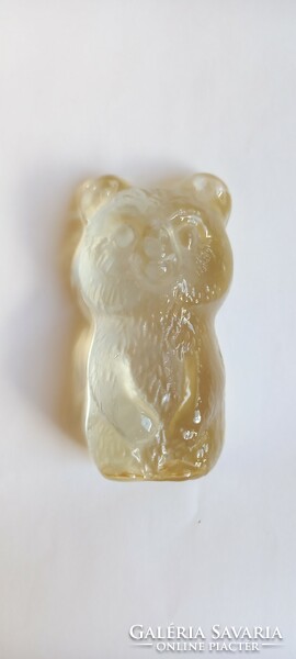 Bear-shaped glass letter weight