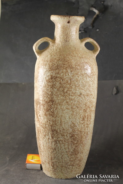 Pesthidegkút glazed ceramic vase with handles 924