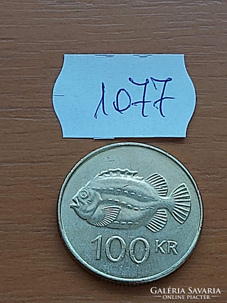 Iceland 100 kroner 2011 nickel-brass, sea hare fish 1077