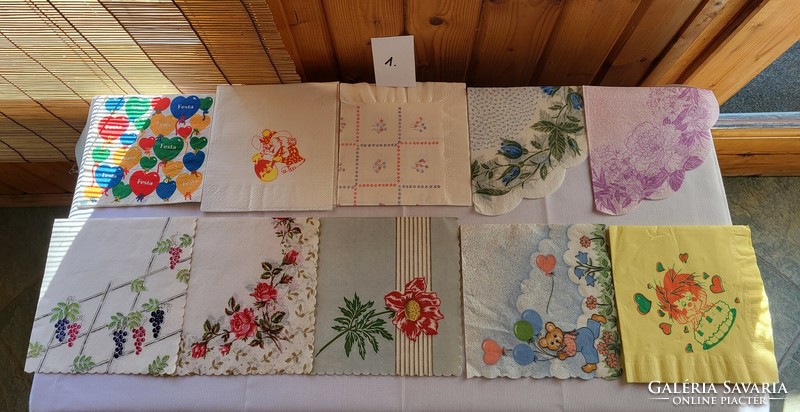 Collection of napkins in sets of 20