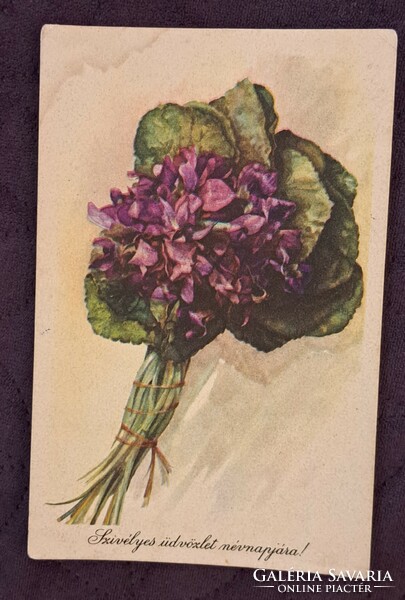 Régi virágos képeslap 5 (M4711)