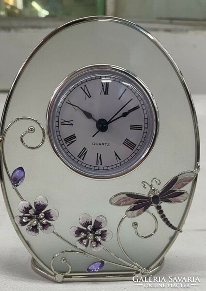 Butterfly glass clock (89661)