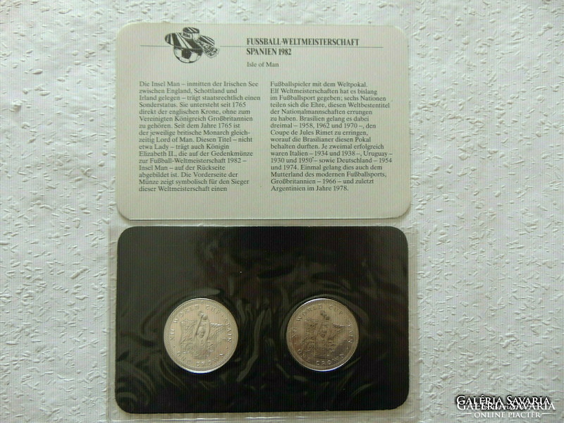 Anglia 1 crown 1982 bliszterben ezüst + nikkel pár ! 01