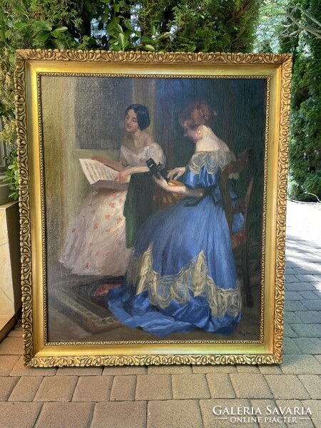 PAPP EMIL:HATALMAS CSODÁLATOS FESTMÉNYE   136x116cm!!!