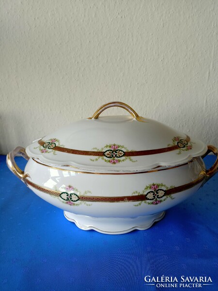 Moritz zdekauer austria porcelain soup bowl with lid