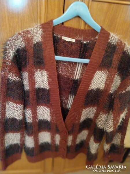 New, colorful mohair cardigan