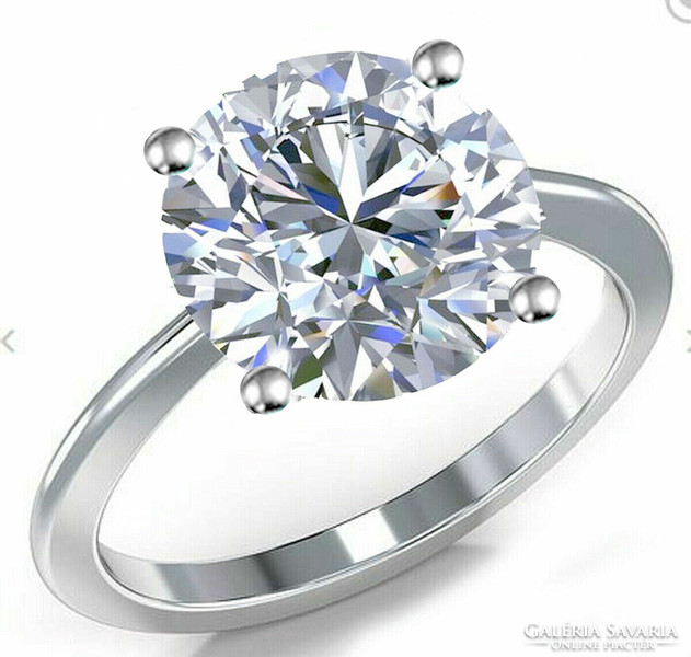3.2Ct vvs1 h Valodi white moissanite diamond 925 sterling silver engagement ring