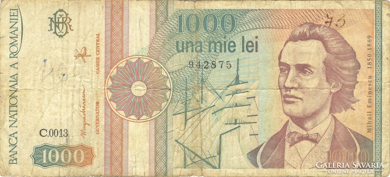 1000 Lei 1991 Romania 1.