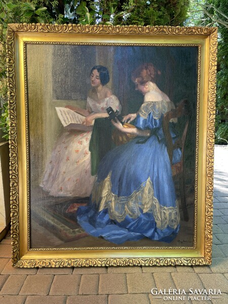 PAPP EMIL:HATALMAS CSODÁLATOS FESTMÉNYE   136x116cm!!!