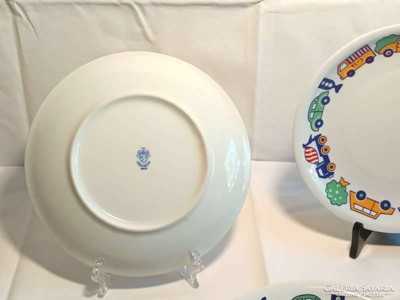 Alföldi porcelán autós gyerek tányérok