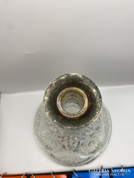 Decanter, pouring glass, old, thick-walled, 22 x 19 cm. 5105