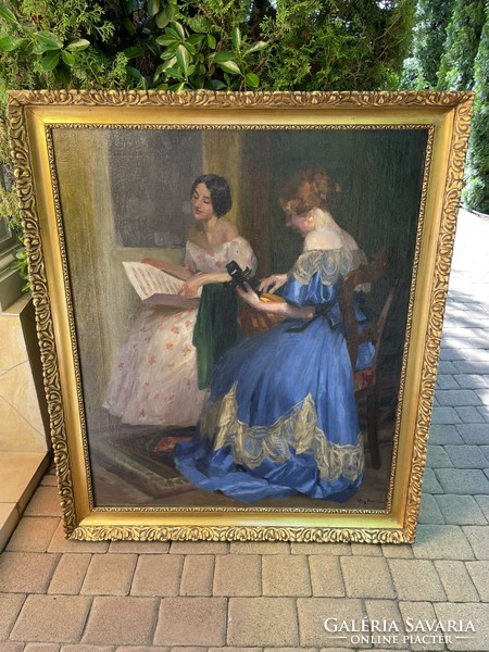 PAPP EMIL:HATALMAS CSODÁLATOS FESTMÉNYE   136x116cm!!!