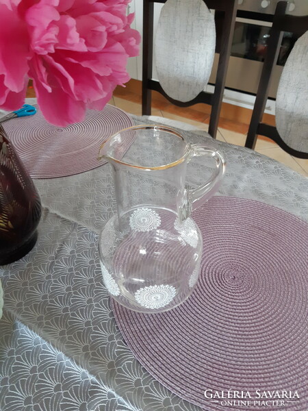 Retro lace glass jug