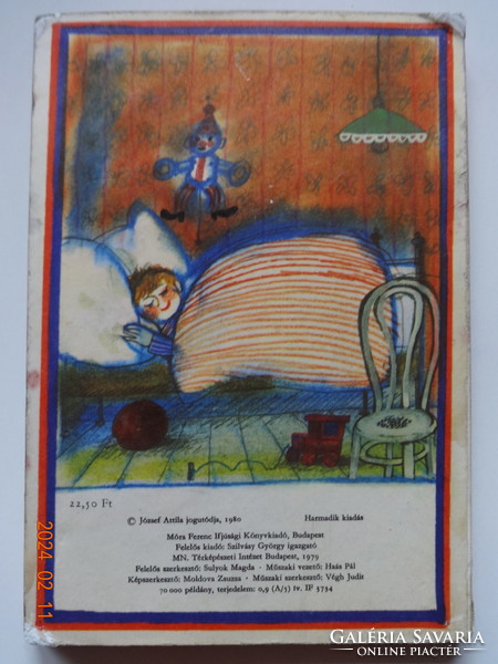 József Attila: ALTATÓ - kemény lapos régi mesekönyv Würtz Ádám rajzaival (1980)