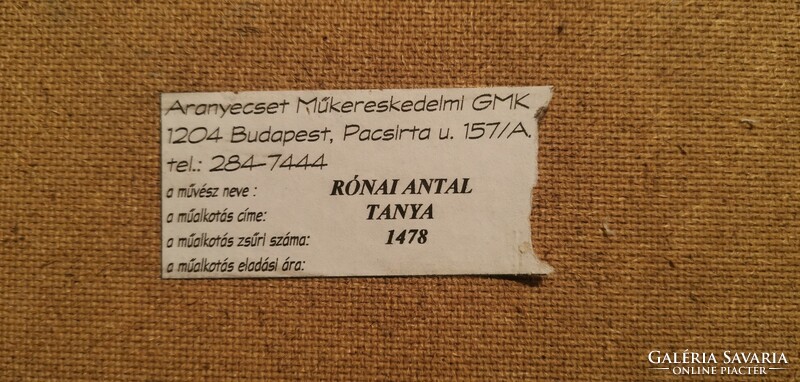 RÓNAI ANTAL TANYA