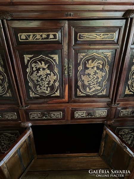 Antik kínai szekrény, keleti, ázsiai, japán