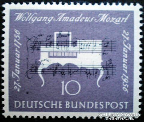 N228 / Németország 1956 Wolfgang Amadeus Mozart  bélyeg postatiszta