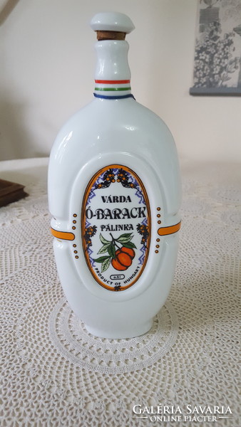 Hollóházi porcelán Ó-Barack pálinkás kulacs,butella
