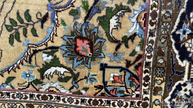 3583 Iranian Tabriz silk contour hand-knotted wool Persian carpet 109x161cm