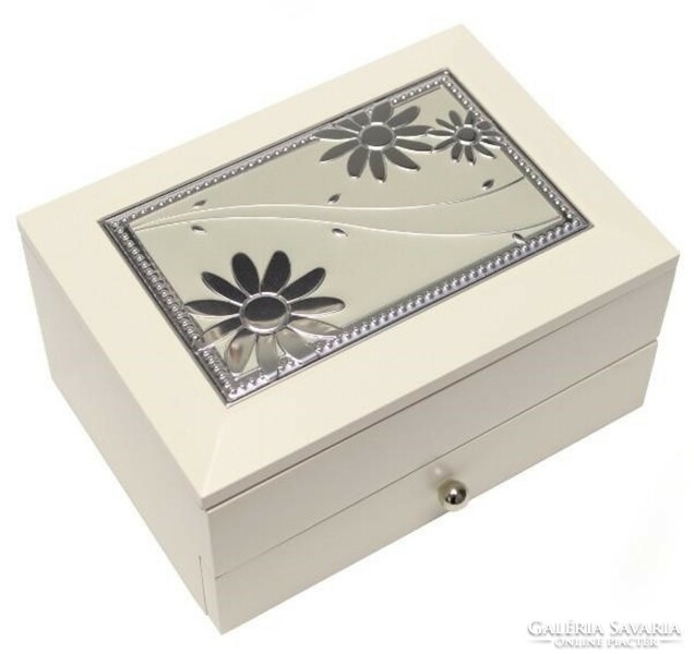 Floral white jewelry holder (17070)