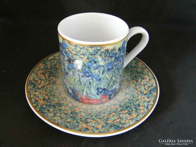 Goebel artis orbis van gogh iris pattern coffee cup with base