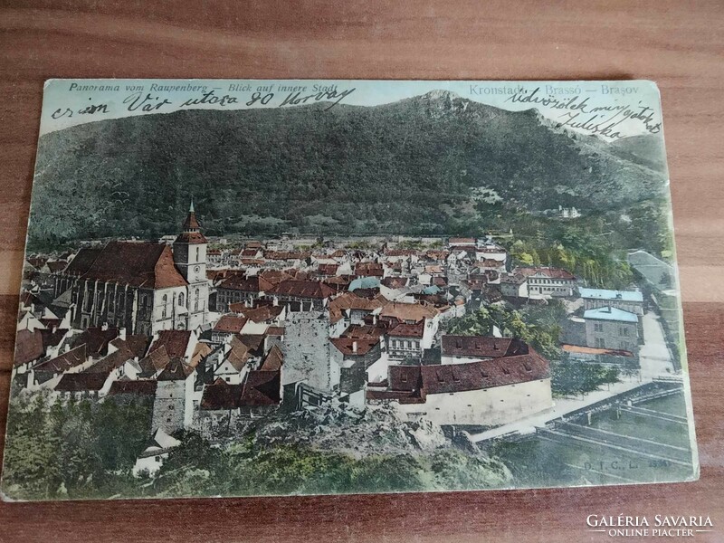 Antique postcard, Transylvania, Brasov, stamped: 1904