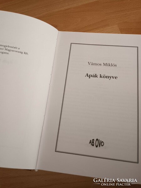 Miklós Vámos - book of fathers - 2000