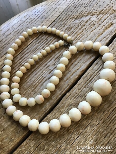 Antique white coral necklace