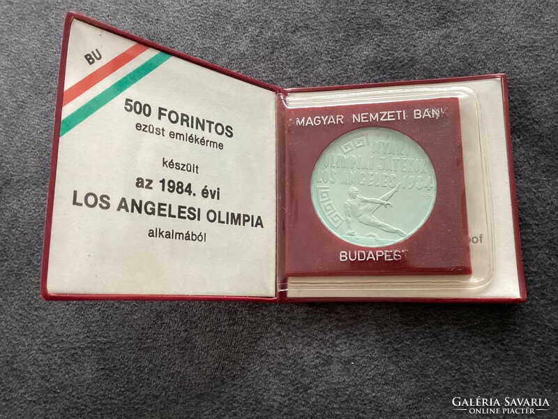 Los Angelesi Olimpia , - Ezüst 500 Forint Emlékérme 1984 .