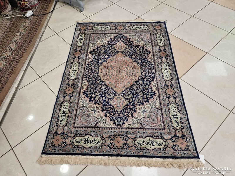 Iráni 93x145 cm pamutselyem perzsa szőnyeg BFZ620