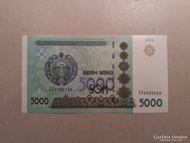 Uzbekistan - 5000 som 2013 unc