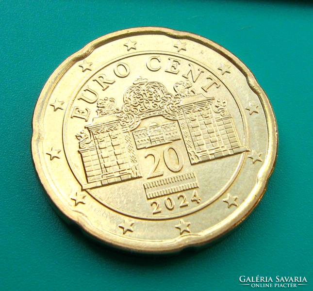 Ausztria – 20 euro cent – 2024 -  Belvedere palota - Ritkaság!