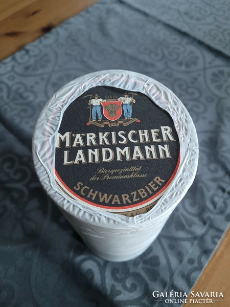 Märkischer landmann beer coaster, complete package, cylinder in one.