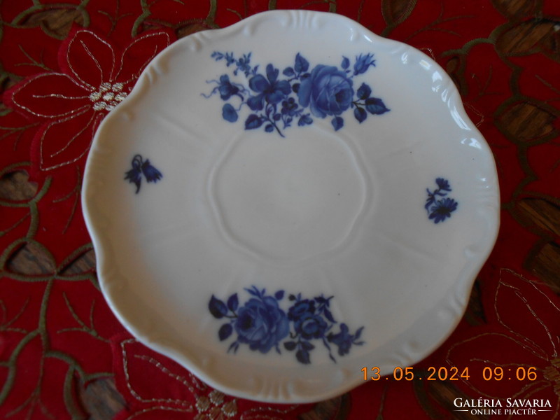 Zsolnay blue rose tea small plate