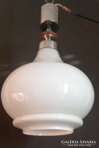 Art deco Bauhaus ceiling lamp with white shade. Negotiable.