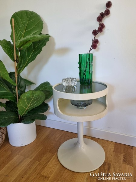 Rare space age side table, storage