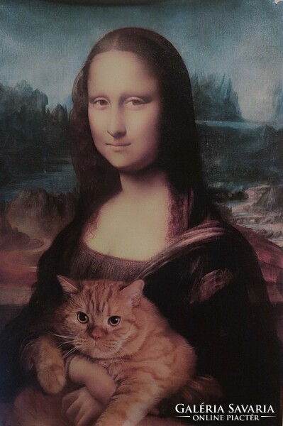 Mona Lisa  vörös macskával  (Svetlana Petrova)