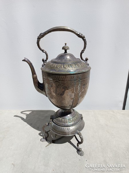 Hatalmas Angol ezüstözött  tea főző. 53 cm. 19 Sz.