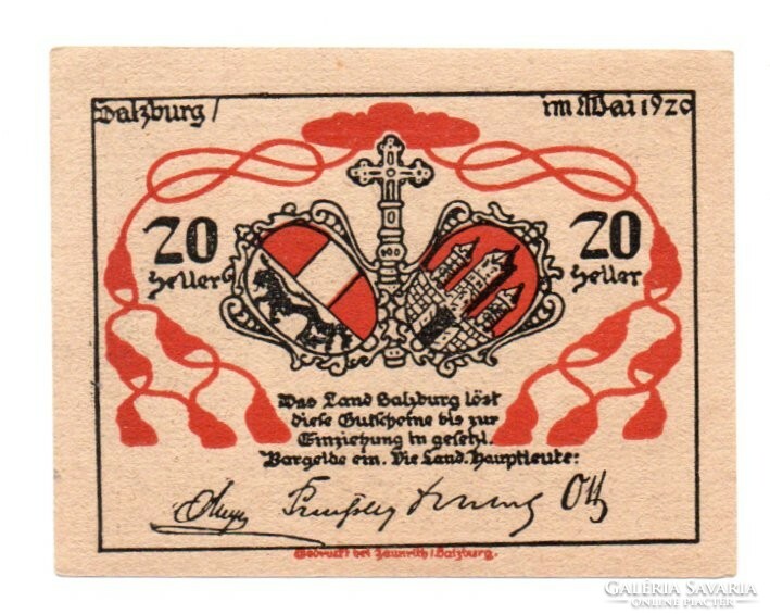 20  Heller 1920  Szükségpénz Ausztria