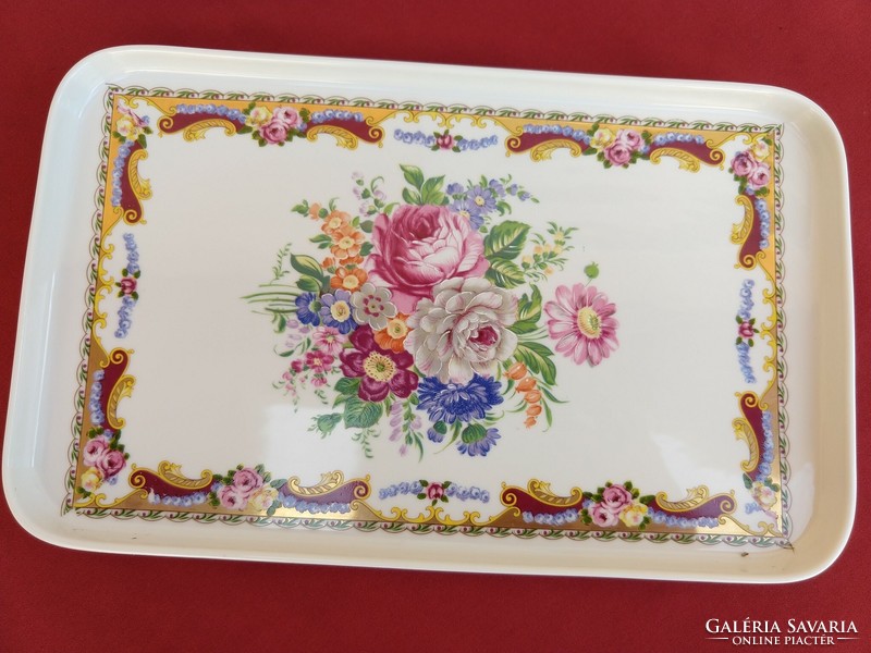 A beautiful pink French porcelain cake tray. 33X20 cm, flawless, now without minimum price..