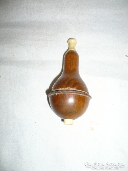Antique wooden push button indicator switch
