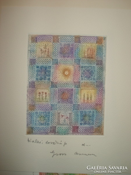 Gross arnold kaleidoscope original color etching