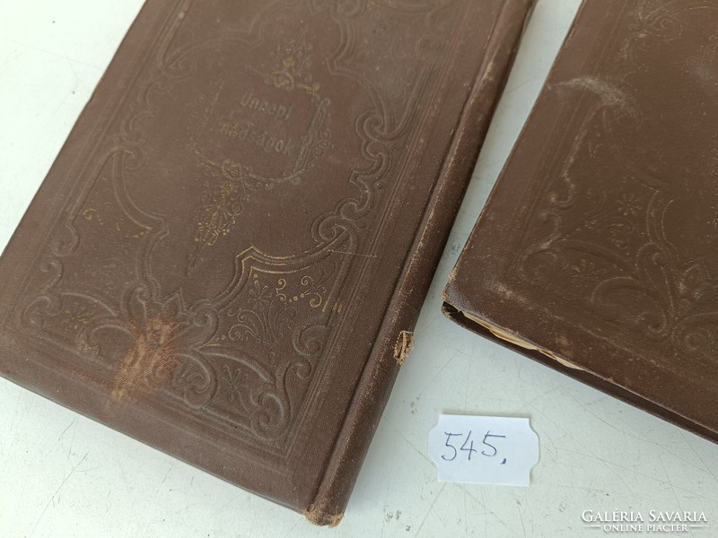 Antik zsidó héber magyar nyelvű imádságos könyv imakönyv 1902 judaika 2 kötet sérült 545 8879