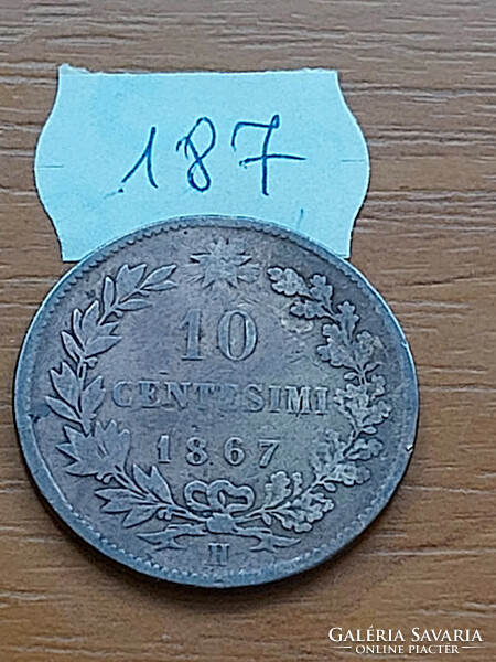 Italy 10 centesimi 1867 